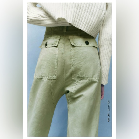 NWT ZARA COTTON PANTS - Picture 4 of 10